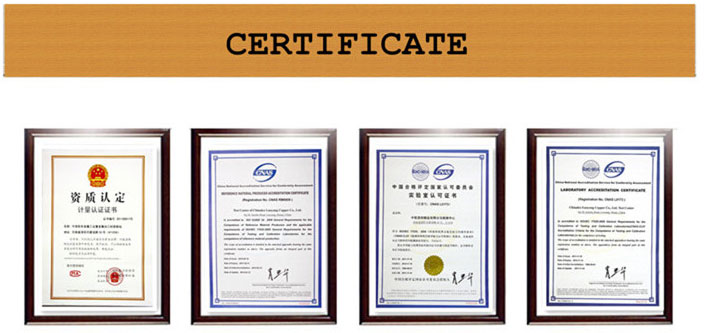 Massief koperen klinknagels certificate