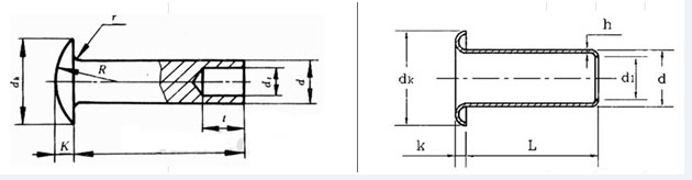 Messing buisvormige klinknagel specification