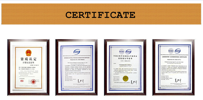 CNC metalen onderdelen certificate